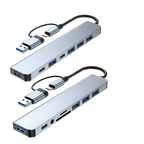 Two-to-seven  seven-in-one splitter docking station usb3.0 high-speed transmission hub