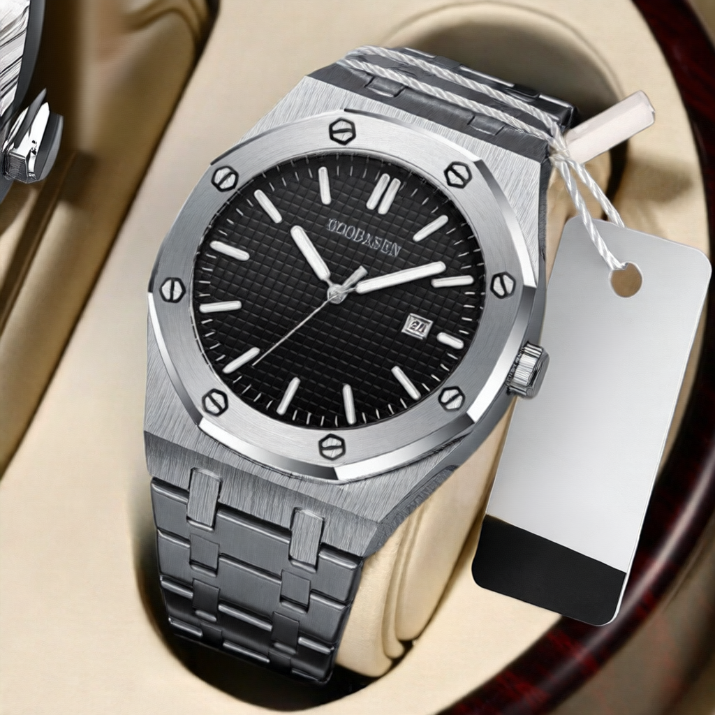 Men's see-through bottom imitation mechanical watches