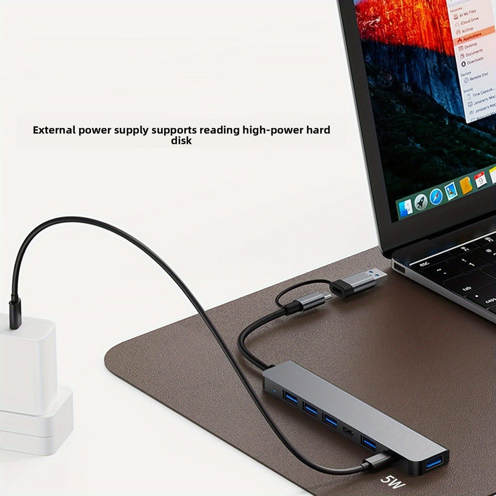 Two-to-seven  seven-in-one splitter docking station usb3.0 high-speed transmission hub