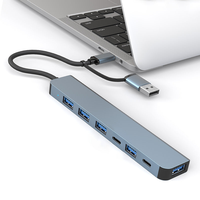 Two-to-seven  seven-in-one splitter docking station usb3.0 high-speed transmission hub