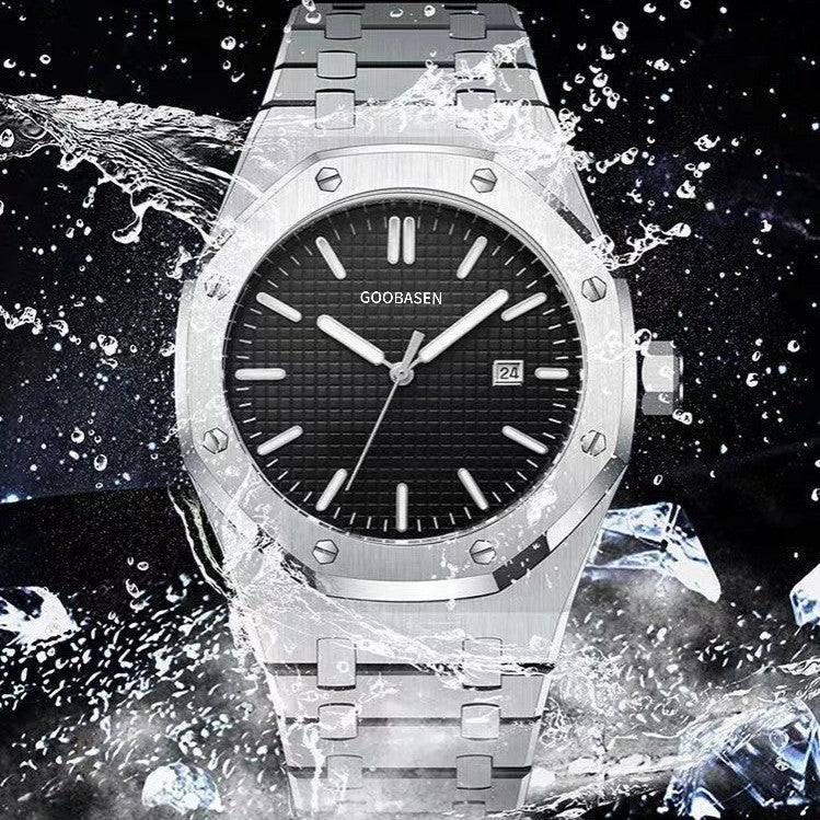 Men's see-through bottom imitation mechanical watches