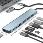 Two-to-seven  seven-in-one splitter docking station usb3.0 high-speed transmission hub