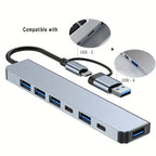 Two-to-seven  seven-in-one splitter docking station usb3.0 high-speed transmission hub